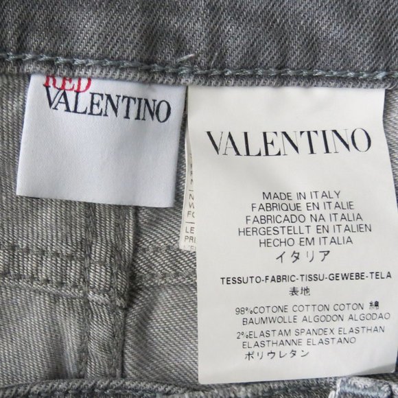 Red Valentino Jeans with Ruffled Pockets - Picture 7 of 8